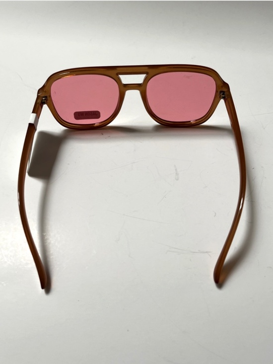 NWT JASON WU Double Bridge Aviator Sunglasses Brown Acetate Pink Lens main image 4